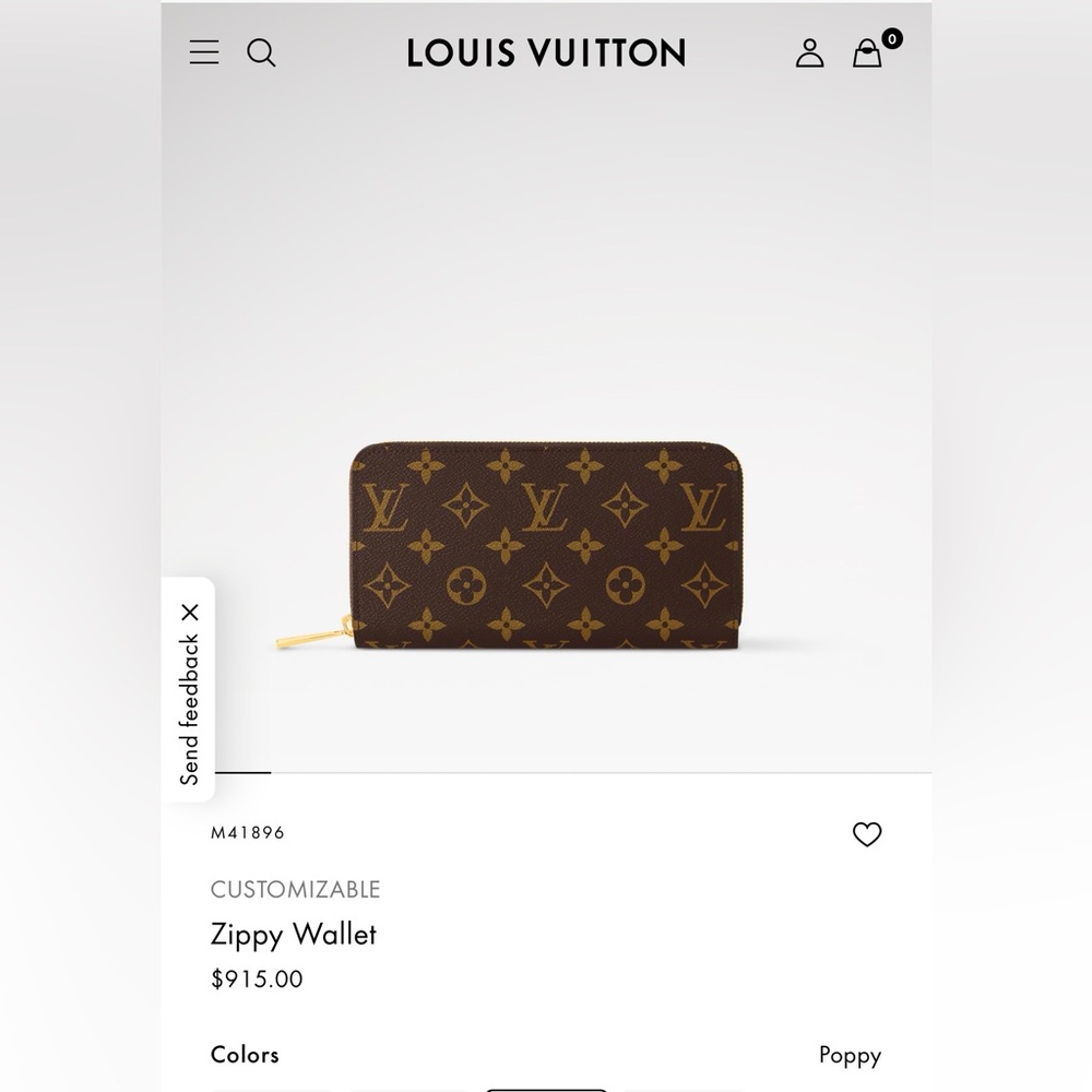 Louis Vuitton Monogram Brown Zippy Wallet